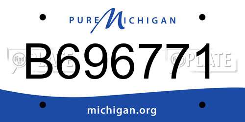 B696771 Michigan License Plate