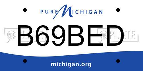 B69BED Michigan License Plate