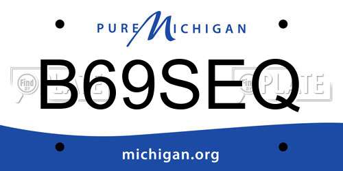 B69SEQ Michigan License Plate