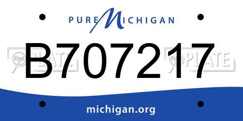 B707217 Michigan License Plate