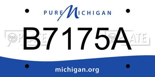 B7175A Michigan License Plate