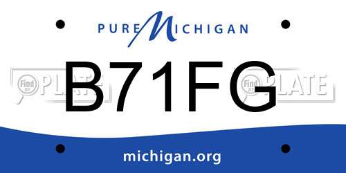 B71FG Michigan License Plate