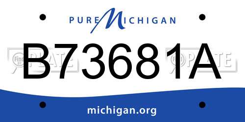 B73681A Michigan License Plate