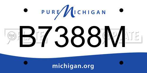 B7388M Michigan License Plate