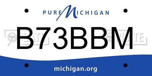 B73BBM Michigan License Plate