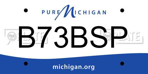 B73BSP Michigan License Plate