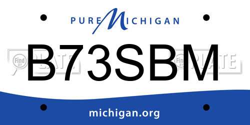 B73SBM Michigan License Plate