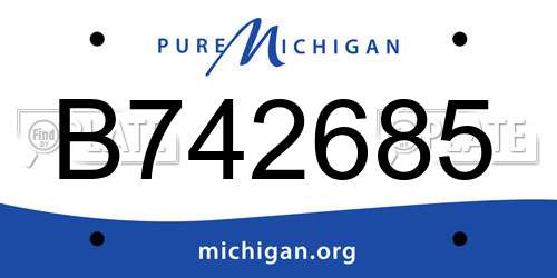 B742685 Michigan License Plate