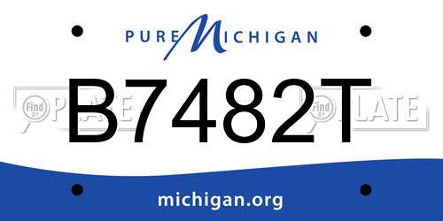 B7482T Michigan License Plate