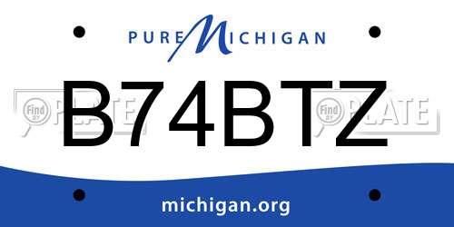 B74BTZ Michigan License Plate