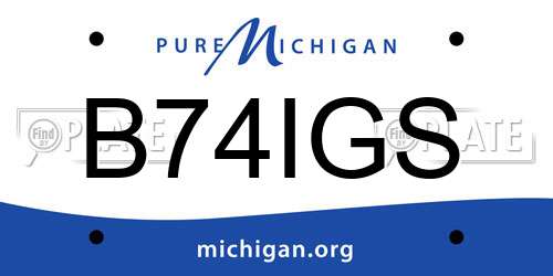 B74IGS Michigan License Plate