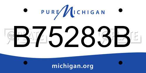 B75283B Michigan License Plate