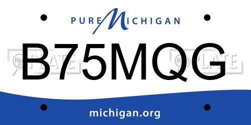 B75MQG Michigan License Plate