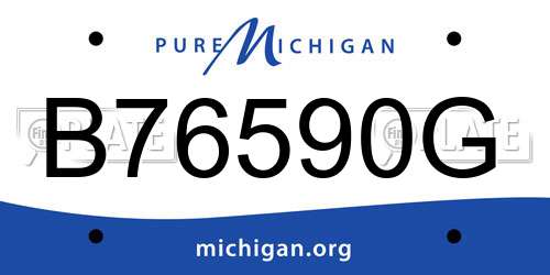 B76590G Michigan License Plate