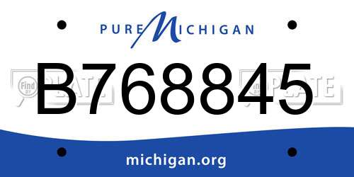 B768845 Michigan License Plate