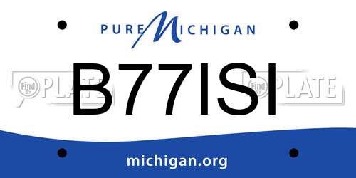 B77ISI Michigan License Plate