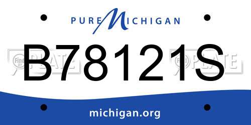 B78121S Michigan License Plate