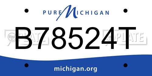 B78524T Michigan License Plate