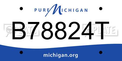 B78824T Michigan License Plate