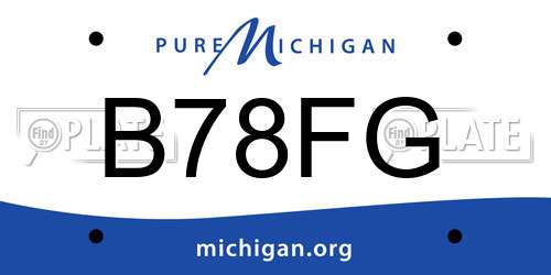 B78FG Michigan License Plate
