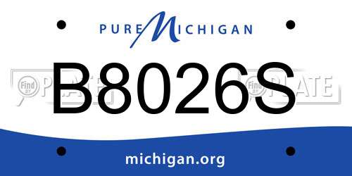 B8026S Michigan License Plate