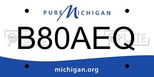 B80AEQ Michigan License Plate