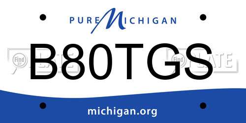 B80TGS Michigan License Plate