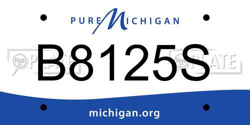 B8125S Michigan License Plate