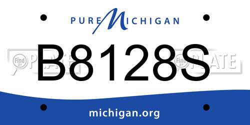 B8128S Michigan License Plate