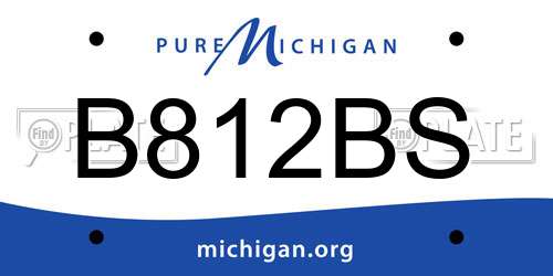 B812BS Michigan License Plate