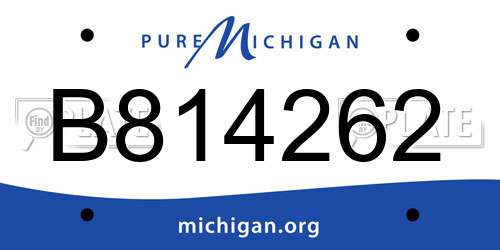 B814262 Michigan License Plate