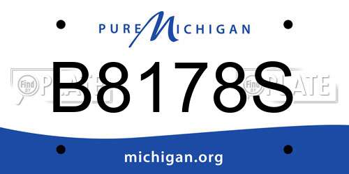 B8178S Michigan License Plate