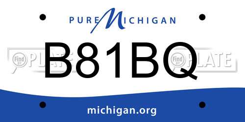 B81BQ Michigan License Plate