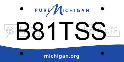 B81TSS Michigan License Plate