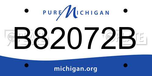 B82072B Michigan License Plate