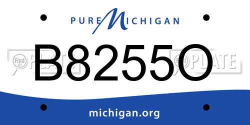 B8255O Michigan License Plate