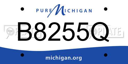 B8255Q Michigan License Plate