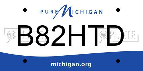B82HTD Michigan License Plate