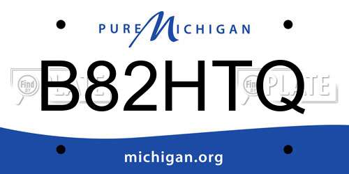 B82HTQ Michigan License Plate