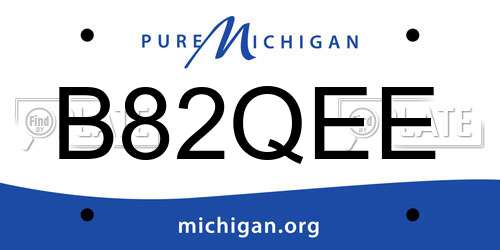 B82QEE Michigan License Plate