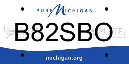B82SBO Michigan License Plate