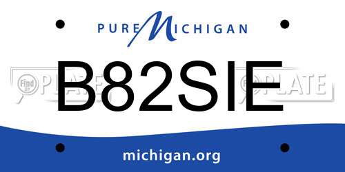 B82SIE Michigan License Plate