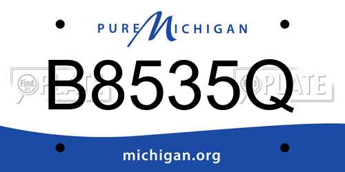B8535Q Michigan License Plate