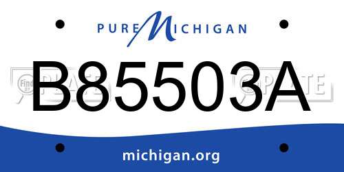 B85503A Michigan License Plate