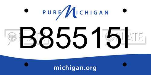 B85515I Michigan License Plate