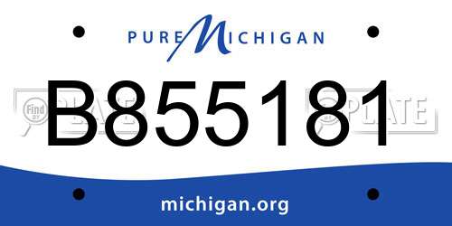 B855181 Michigan License Plate