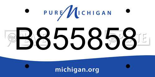 B855858 Michigan License Plate
