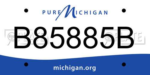B85885B Michigan License Plate