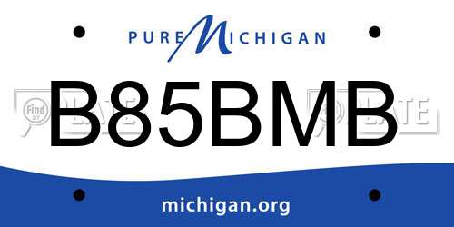B85BMB Michigan License Plate