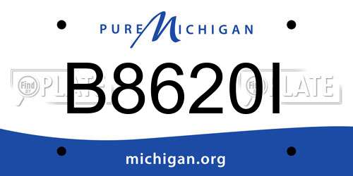 B8620I Michigan License Plate